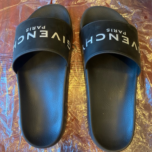 Givenchy Paris black rubber pool sliders size 11.5 - Picture 4 of 7